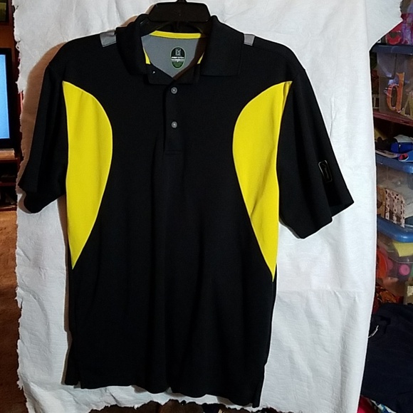 PGA Tour PRO Series Small Black & Yellow Collared - Picture 1 of 5